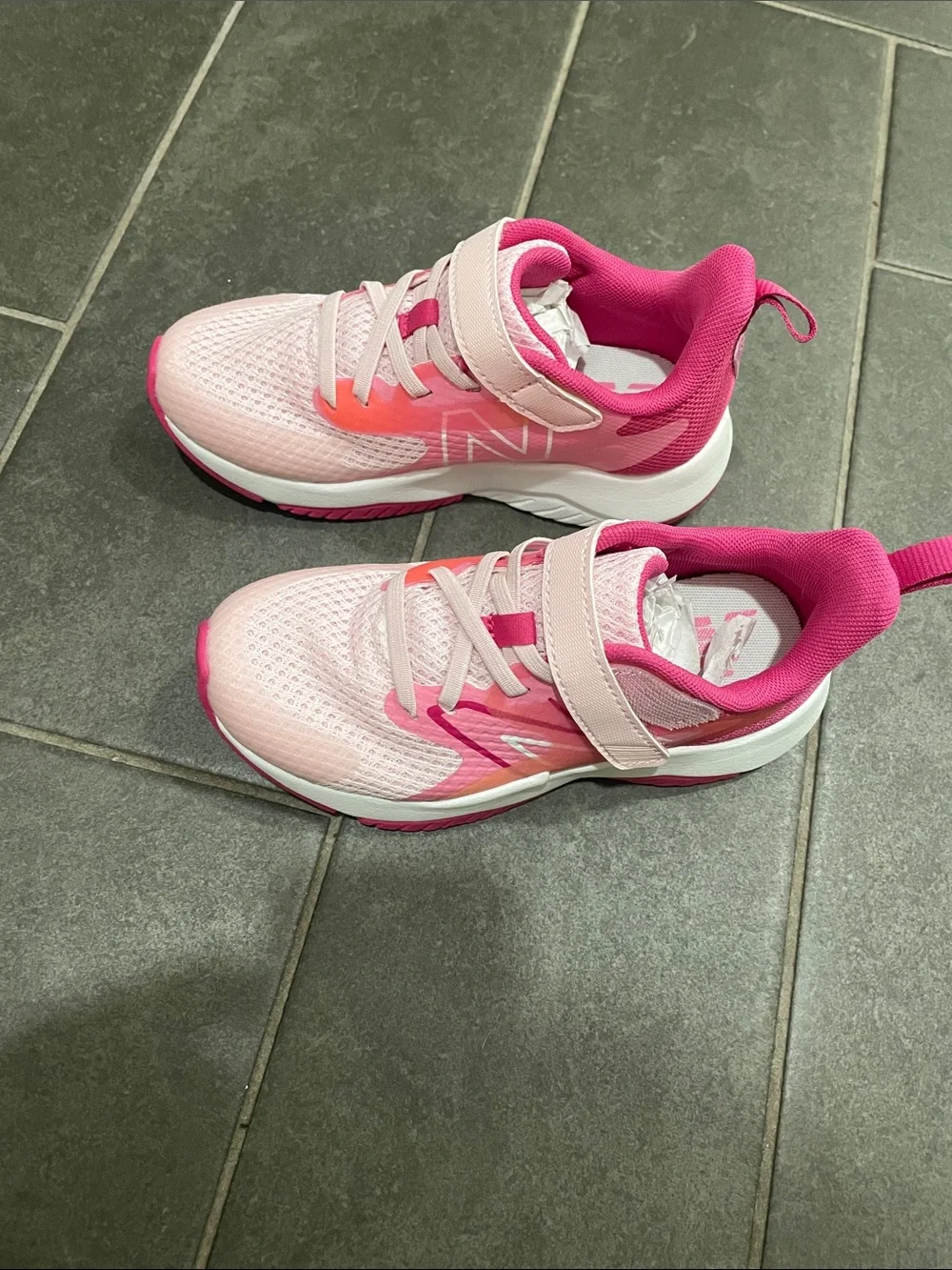 New Balance Pink and Hot Pink Kids' Sneakers with Velcro Strap NWT